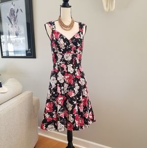 WHITE HOUSE BLACK MARKET Floral a-line dress